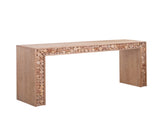 Rustic Wood Console Table with Natural Logs 62" Entryway Table, Narrow Sofa Table, Hallway W2729P298163