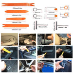 ZUN Stainless steel assorted fifth wheel pin puller, 34 car tool set Car decoration disassembly tool 01289780