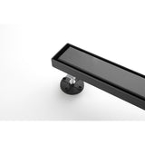 30 Inches Linear Shower Drain, Included Hair Strainer and Leveling Feet W2287P147637