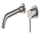 Wall Mount Faucet for Bathroom Sink or Bathtub, Single Handle 2 Holes Brass Rough-in Valve Included, 29128839