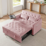 PINK VELVET SOFA BED W588136690