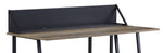 ZUN Rustic Oak and Black 2-Shelf Writing Desk with H-Shaped Base B062P209210