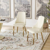 Modern PU sponge-filled dining chair, solid wood metal legs, suitable for restaurants, living rooms W1535119452