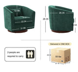 Swivel Accent Chair for Living Room, Sofa Chairs with Wood Base Side, Comfy Swivel Accent Chair with W2606P253944