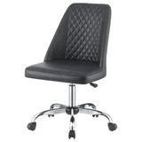 Grey and Chrome Adjustable Desk Chair B062P153789
