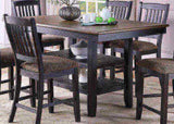 1pc Cunter Height Dining Table Dark Coffee Finish Kitchen Breakfast Dining Room Furniture Table w 2x B01183547