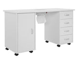 MDF Single Door 4 Drawers With Fan White Nail Table 65632572