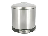 Bathroom Trash Can, 1.2 Gallon Stainless Steel Small Step Garbage Bin with Lid, Silver 35027408