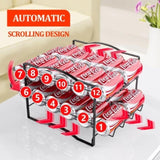 4 Tiers Can Organizer Rack, 48 Cans Soda Can Dispenser Organizer for Refrigerator, Set of 2 07073779