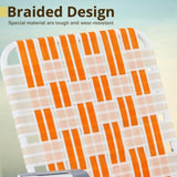 Set of 2 Webbed Folding Beach Chairs, Outdoor Patio Lawn Foldable Chairs for Camping Fishing Yard 42091416