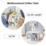 Hexagonal MDF coffee table, characteristic pattern stickers, multi-hole design to give more storage W1151P200317