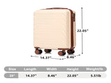 20 Inch ABS Hard Shell Travel Checked Luggage - Scratch Resistant Surface Four Multi-Directional W2787P437246