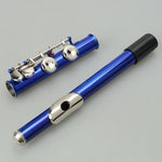 ZUN Cupronickel C 16-Key Closed Hole Concert Band Flute Blue 28222349