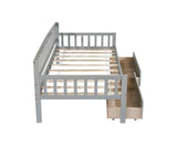 Twin-size Pine Wood Daybed with two Storage Drawers, Sofa Bed with Bed Platform of 10 Support W504P181786