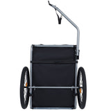 Large Folding Bike Trailer Dogs 120LB Capacity All-Terrain Pet Carrier, Durable Steel Frame W1364P268357