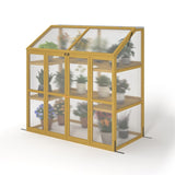 ZUN Greenhouse, Wooden Greenhouse Polycarbonate Garden Shed for Plants,Wooden Garden W1850P235934