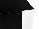 ON-TREND Modern TV Stand 34.2" Non-heating Electric Fireplace, High Gloss Entertainment Center 85586042