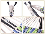 Portable Outdoor Polyester Hammock Set Green 38012549