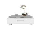 Athens Coffee Table, One Drawer, Four Legs, White B097P474312