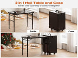 Rolling Manicure Table on Wheels, Portable Nail Desk, Foldable Nail Table w/Polish Tray and Storage, 26560584