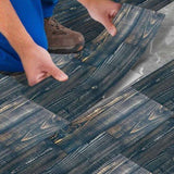 40 Pcs Peel & Stick PVC Flooring, Wood Grain Floor Stickers,Self-Adhesive And Waterproof Tile 04865506