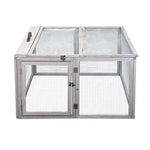 ZUN Folding Rabbit Hutch with Roosting Bar, Wood Collapsible Guinea Chick Run, Outdoor Bunny Cage, W2181P152980