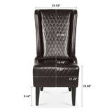23.03" Wide Faux Leather High-Back Accent Chair, Comfy High Wingback Chair, Living Room Chair with W680P313515