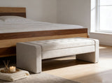 50" Modern Upholstered Storage Bench with Tufted Seat, Fabric Ottoman Bench for Bedroom, Entryway, W5325P426827