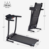 ZUN Treadmill - 2.5 HP folding treadmill, easy to move, with 3-speed incline adjustment and 12 preset 68853210