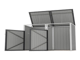 Garbage Bin Shed Stores 2 Trash Cans Metal Outdoor Bin Shed for Garbage Storage,54 cubic feet of 42366856