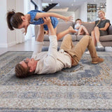 LOOM & LUXE Collection 5X7 Blue/Ivory /Medallion Non-Shedding Living Room Bedroom Dining Home Office B335P289572