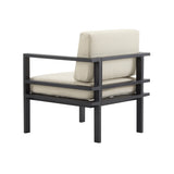 27.7'' Modern Outdoor Lounge Chair with Aluminum Frame, Weather-Resistant Cushions, Sleek Design, N767P237029B