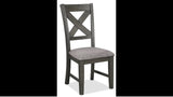 ZUN Transitional Farmhouse 2pc Set Dining Chair Gray Upholstered Seat X-Back Design Dining Room Wooden B011135286