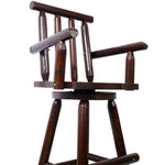 ZUN Rustic Bar Stool - Fir Wood Construction, Chair with Footrest,Wide Armrest, Rustic Kitchen Stool, 70148702