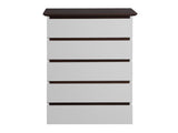 Tall White Dresser for Bedroom, Mid Century Modern Dresser with Drawers, 5 Drawer Dresser with Wood 87428126