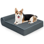 ZUN Orthopedic Dog Bed Dog Sofa with Headrest and Removable Washable Cover 35691235