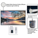 ZUN 92" 16:9 80" x 45" Viewing Area Motorized Projector Screen with Remote Control Matte White 38942833