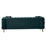 Chesterfield Modern Tufted Velvet Living Room Sofa, 84.25''W Couch,Green W57947395