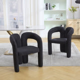 COOLMORE Contemporary Designed Velvet Fabric Upholstered Accent/Dining Chair /Barrel Side Chairs W395P224763