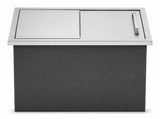 Drop-In Ice Chest, Stainless Steel Ice Storage Box with Sliding Lid and Drain Hose, Ice Bin for 50123620