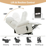 ZUN Oversized Power Lift Recliner Chair for Elderly, Electric Fabric Recliner Chair for Seniors, Home W1028P261273