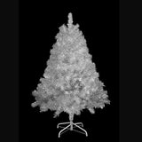 4FT Sliver Pre-Lit Artificial Christmas Tree, Hinged Full Tree with Metal Stand, 400 Branch Tips, 97863431