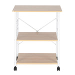 ZUN Baker's Rack 3-Tier Kitchen Utility Microwave Oven Stand Storage Cart Workstation Shelf 92413090