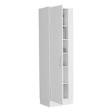 Lilo Storage Cabinet, Broom Hangers, Internal Shelves -White B20092127