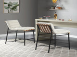 Lahni 17.75" White Boucle Fabric Counter Height Chair B061128598