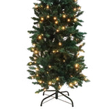6.5ft Flocking Tied Light Christmas Tree 20650791