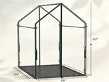 54" x 36" x 67" Portable Mini Greenhouse with PE Bottom Mat, Clear PVC Plant Grow Tent, Wind 98321278