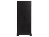 Storage Cabinet with Two Doors for Bathroom, Office, Adjustable Shelf, MDF Board, Black 55344255