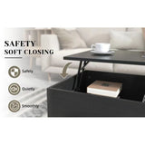 Lift-Top Coffee Table with Storage Center Tables Hidden Compartment & 2 Drawers, Sofa Table For W2282P188572
