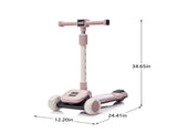 Kids Ride On 3-Wheel Scooter W/Buildable blocks, PU flashing wheels and Folding Kick W1578P368162